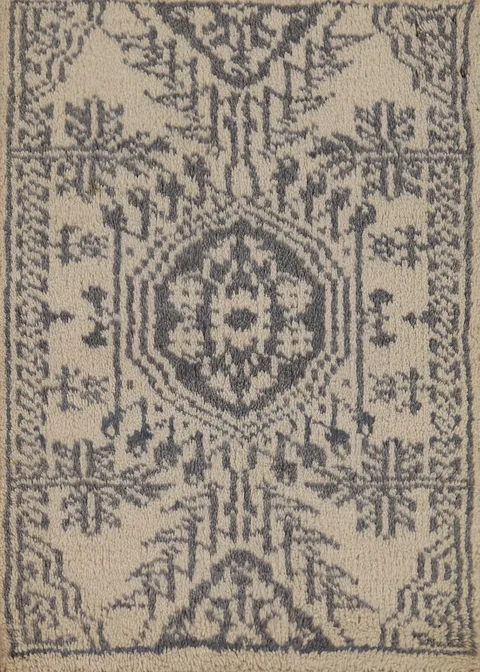 Handmade Wool Moroccan Oriental Accent Rug 2x3