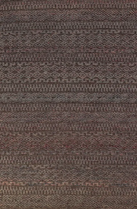 Brown Wool Moroccan Indian Area Rug 5x8