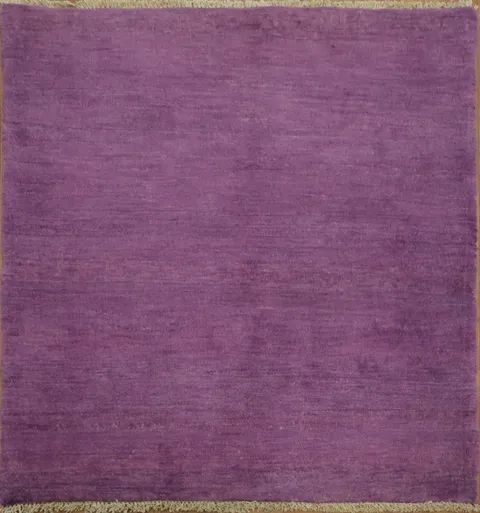 Modern Purple Wool Gabbeh Rug 3x4