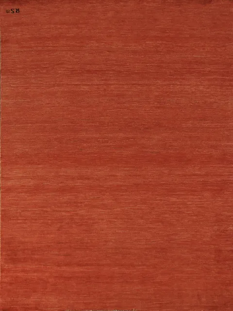 Striped Orange Gabbeh Modern Wool Rug 5x7