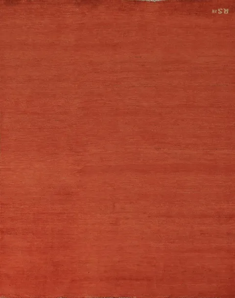 Modern Wool Orange Gabbeh Oriental Rug 5x6