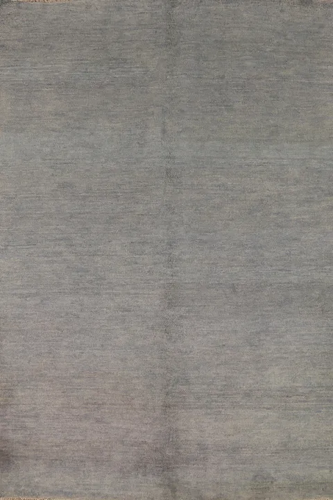 Handmade Gray Gabbeh Wool Modern Rug 4x6