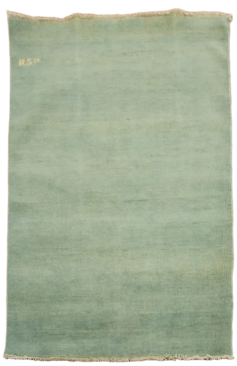 Green & Blue Modern Wool Gabbeh Oriental Rug 3x5