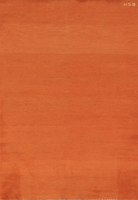 Orange Handmade Gabbeh Wool Modern Rug 4x6