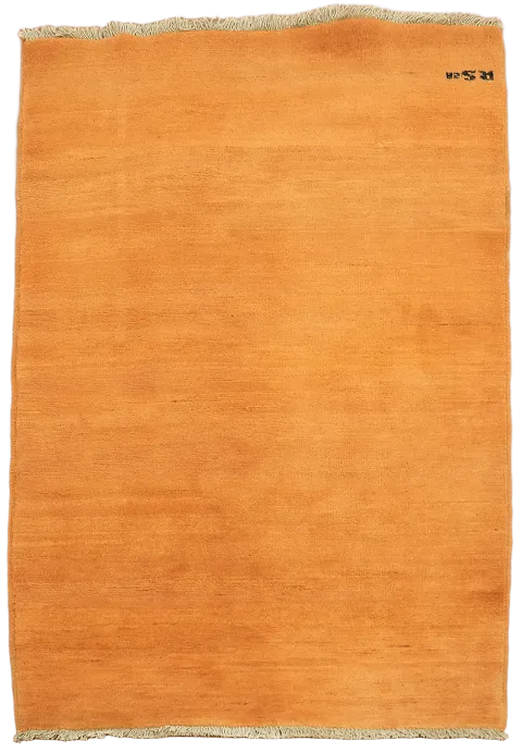 Orange Handmade Wool Gabbeh Oriental Rug 3x5