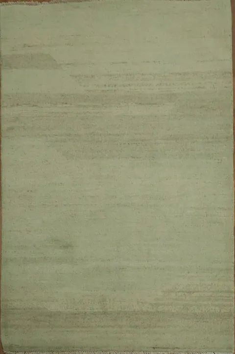 Modern Green Gabbeh Oriental Rug 3x4