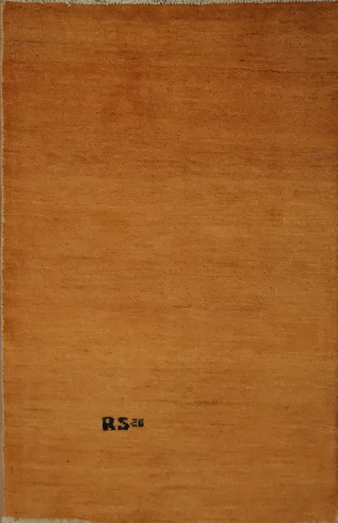 Orange Wool Gabbeh Modern Rug 3x4