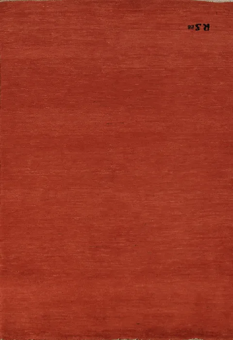 Orange Gabbeh Modern Wool Foyer Rug 3x5