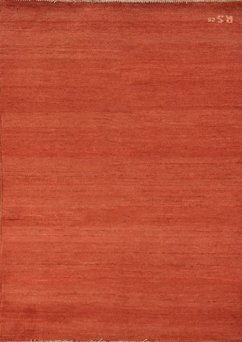 Stripe Orange Gabbeh Modern Wool Foyer Rug 3x5