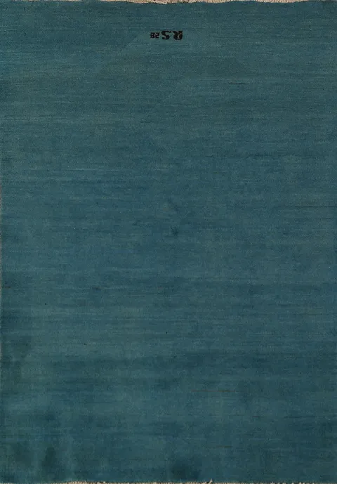 Teal Blue Gabbeh Modern Wool Foyer Rug 3x5