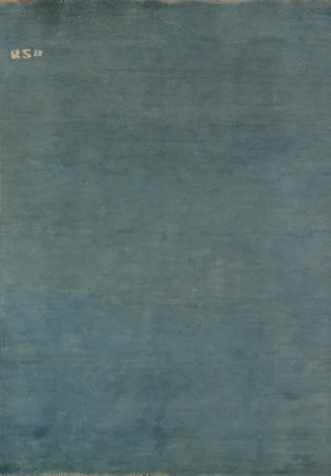 Handmade Blue Gabbeh Modern Wool Foyer Rug 3x5