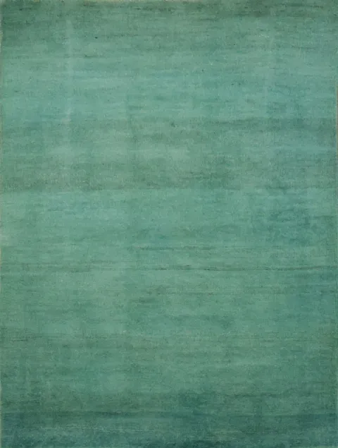 Teal Green Gabbeh Rug for Minimalist Living Spaces 3'x4'
