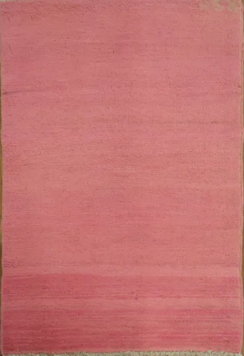Pink Wool Gabbeh Modern Accent Rug 2x3