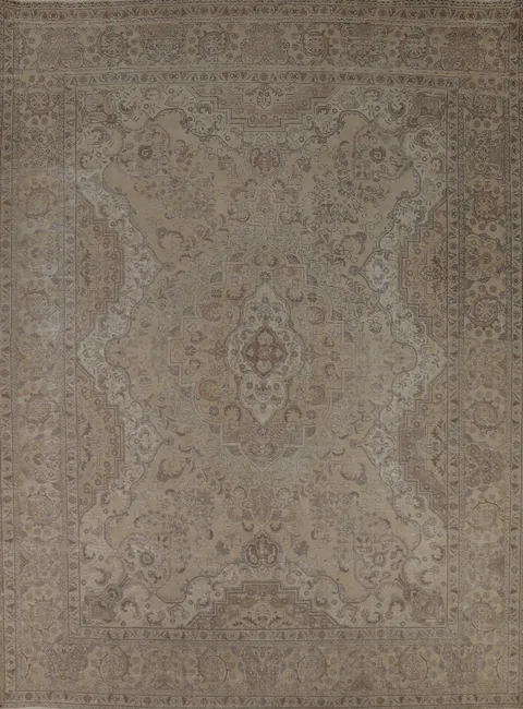 Vintage Wool Tabriz Persian Area Rug 10x13