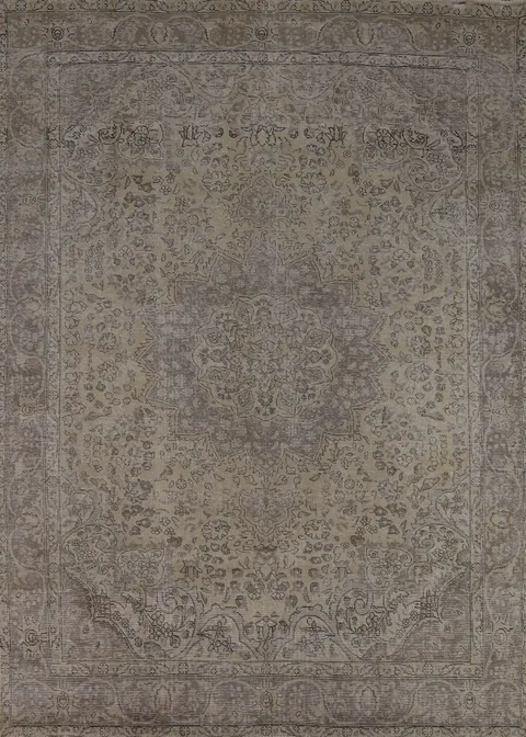 Distressed Wool Tabriz Persian Area Rug 8x11