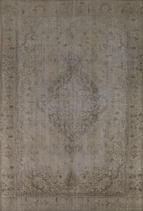 Vintage Wool Tabriz Persian Area Rug 9x12