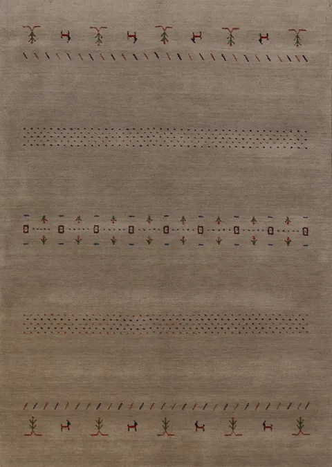 Tribal Wool Gabbeh Oriental Area Rug 6x8