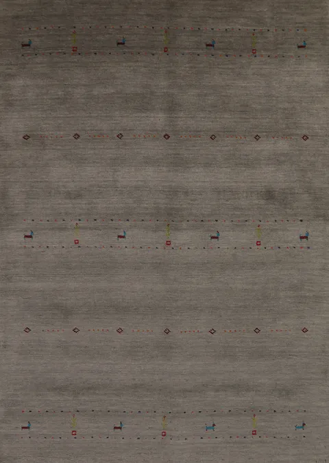 Handmade Wool Gabbeh Tribal Area Rug 6x8