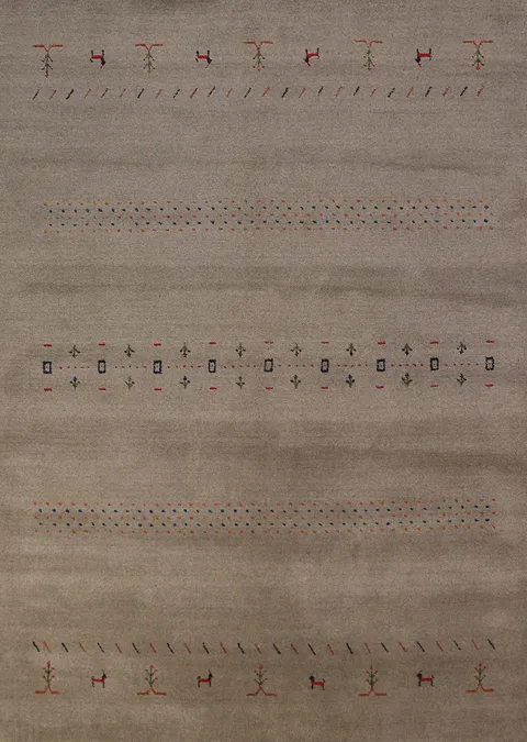 Tribal Wool Gabbeh Oriental Area Rug 6x8
