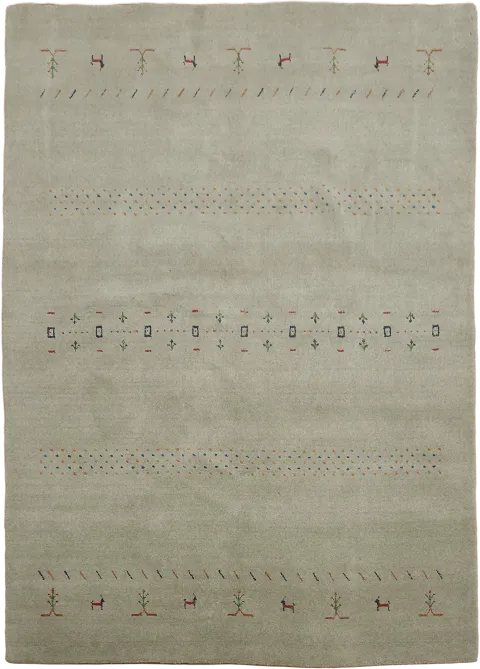 Tribal Wool Gabbeh Oriental Area Rug 6x8