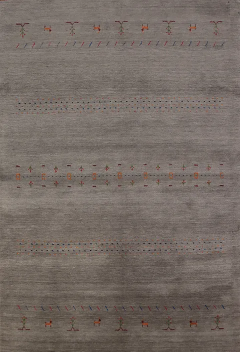 Animals Wool Gabbeh Oriental Area Rug 6x8