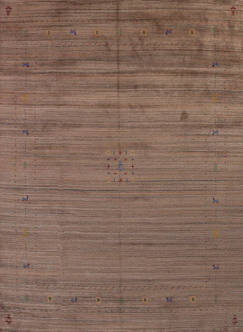 Striped Wool Gabbeh Oriental Area Rug 8x10