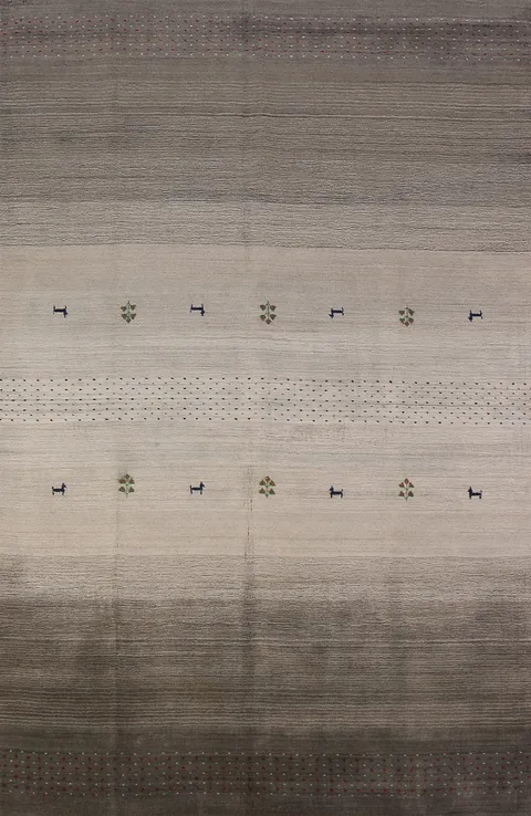 Striped Wool Tribal Gabbeh Oriental Area Rug 6x10