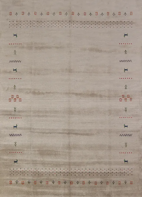 Tribal Wool Gabbeh Oriental Area Rug 6x8