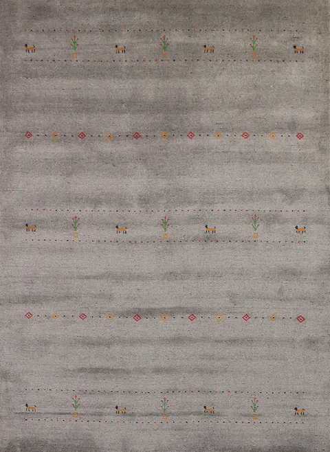 Tribal Wool Gabbeh Oriental Area Rug 6x8