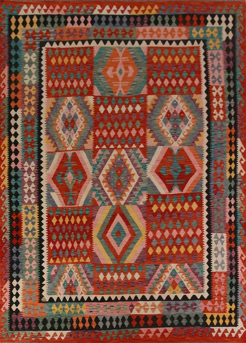 Geometric Kilim Oriental Area Rug 8x11