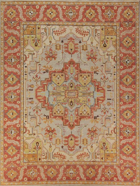 Handmade Wool Heriz Serapi Vegetable Dye Area Rug 8x10
