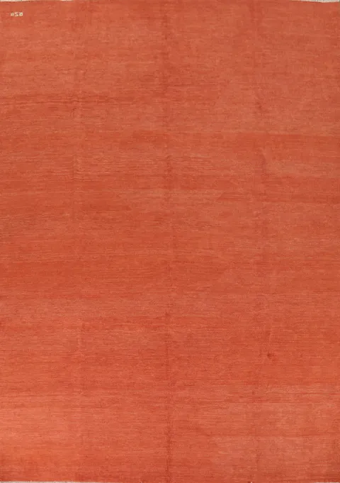 Orange Wool Gabbeh Modern Area Rug 9x12