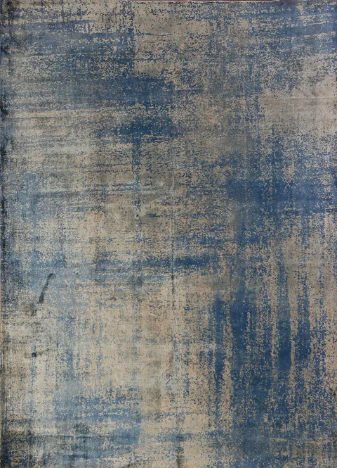 Contemporary Wool Abstract Indian Area Rug 6x8