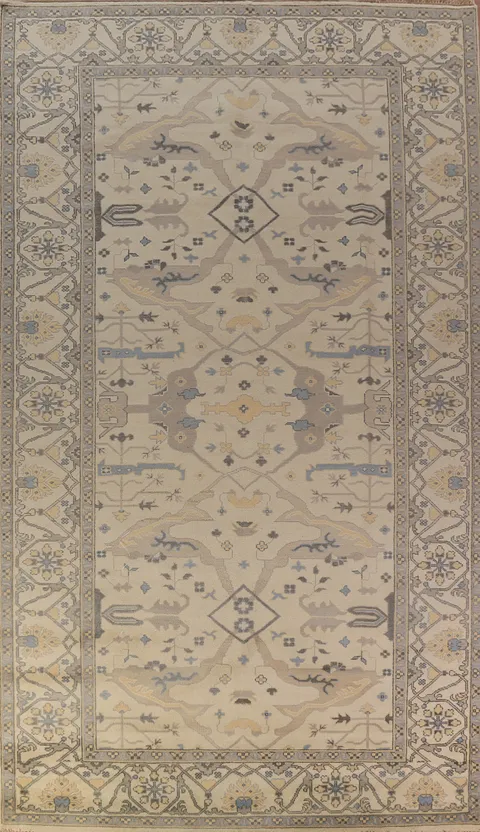 Handmade Wool Large Oushak Indian Rug 8x16