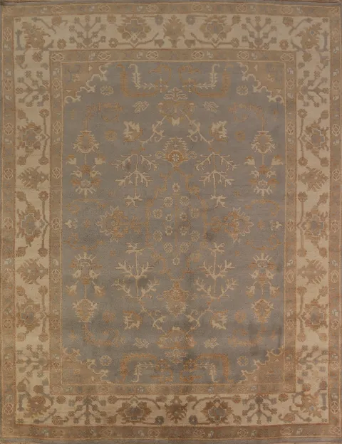 Handmade Gray Oushak Indian Area Rug 8x10