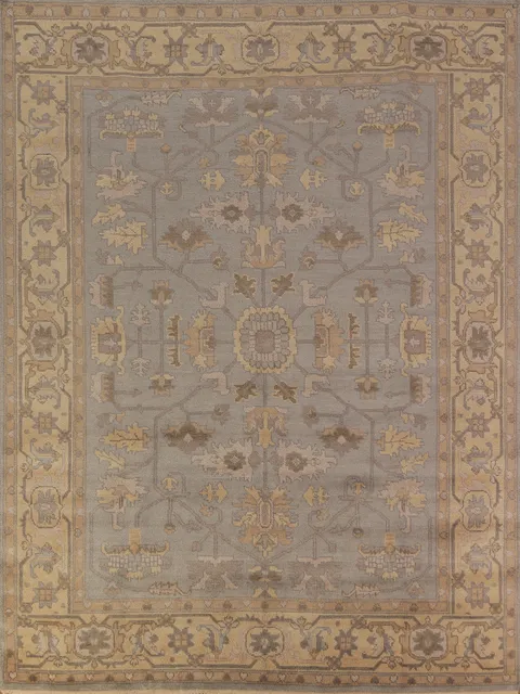 Handmade Gray Oushak Indian Area Rug 8x10