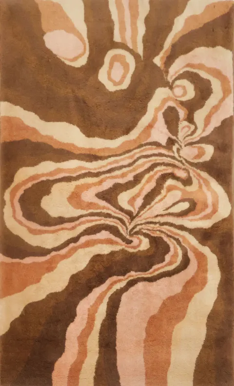 Contemporary Wool Abstract Kerman Persian Rug 3x5