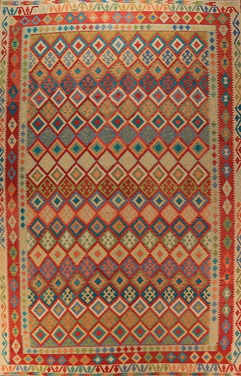 South Western Style Kilim Oriental Large Rug 10x16