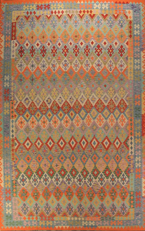 South Western Style Kilim Oriental Large Rug 10x16