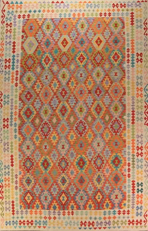 South Western Style Kilim Oriental Large Rug 10x16