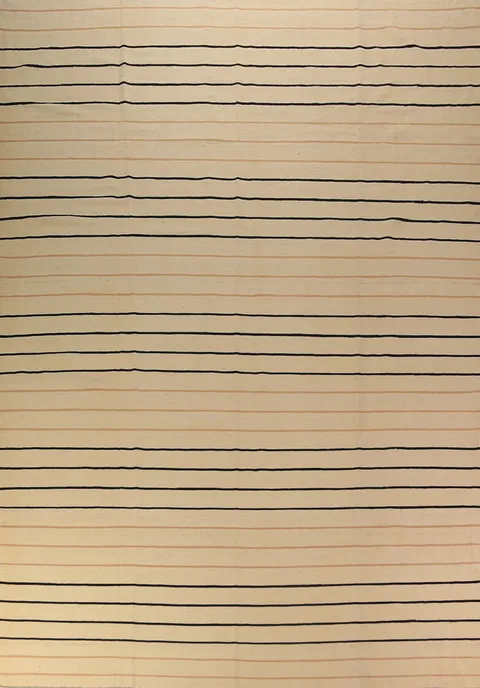 All-Over Striped Kilim Oriental Large Rug 10x14