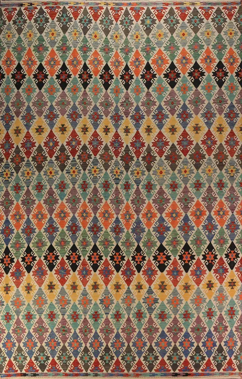 South Western Style Kilim Oriental Large Rug 10x16