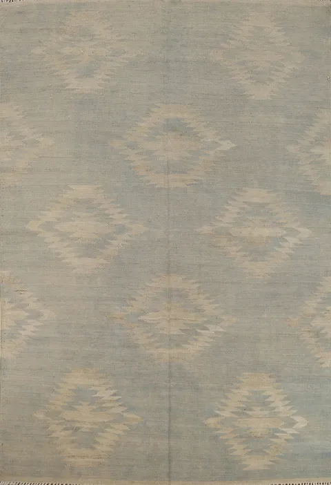 Flat Weave Nomad Wool Kilim Turkish Rug 5x6
