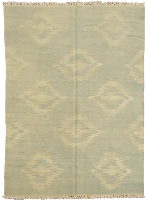 Flat Weave Nomad Wool Kilim Turkish Rug 5x6