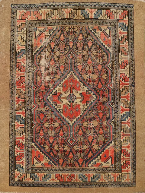Pre-1900 Antique Vegetable Dye Serab Oriental Rug 3x4
