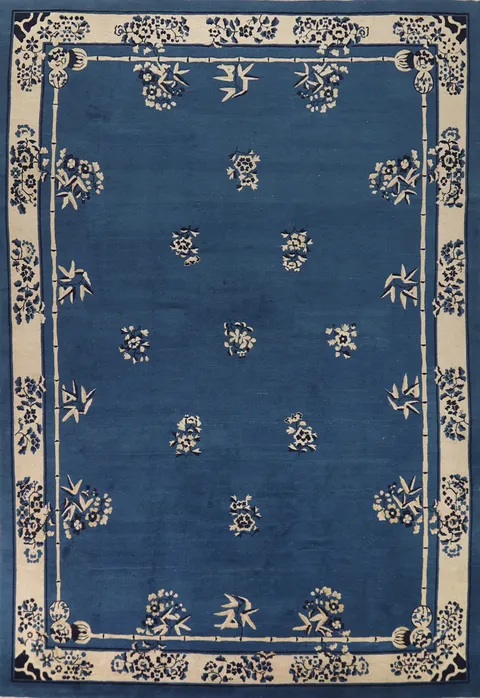 Antique Vegetable Dye Floral Peking Chinese Area Rug 10x13