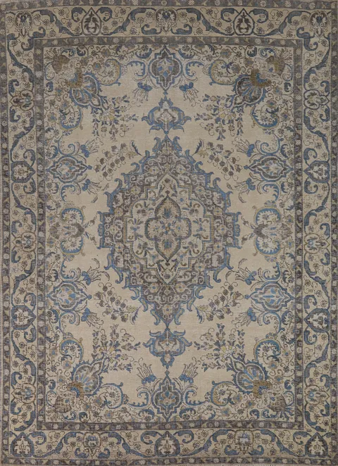 Vintage Wool Tabriz Persian Area Rug 8x11