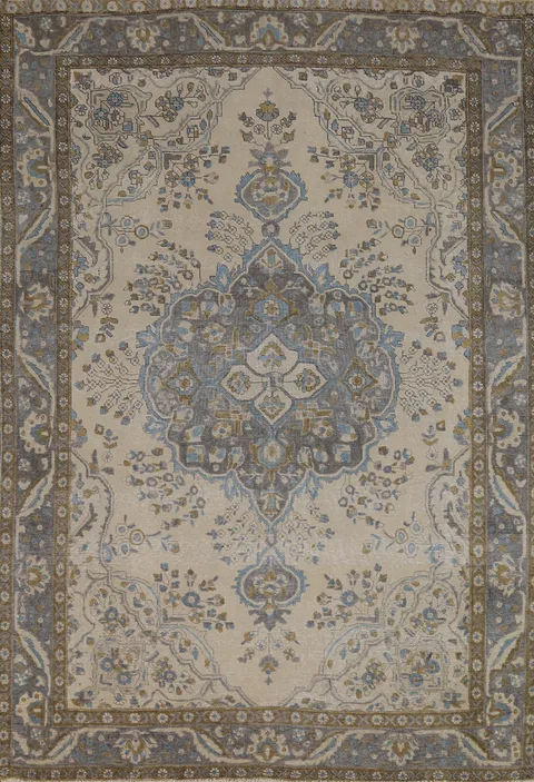 Handmade Wool Tabriz Persian Area Rug 7x10