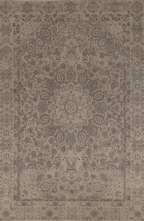 Floral Wool Tabriz Persian Area Rug 7x11