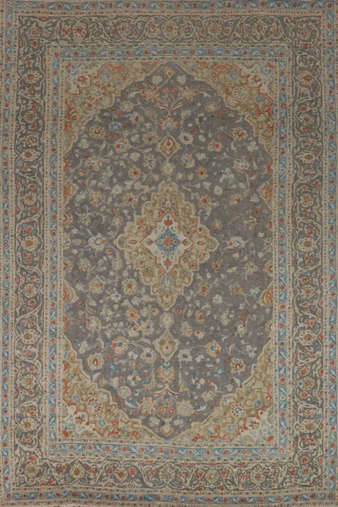 Traditional Gray Tabriz Persian Area Rug 8x11